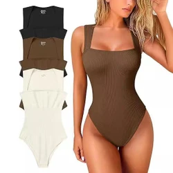 Body Feminino Modelador Canelado Sem Costura com Decote Quadrado