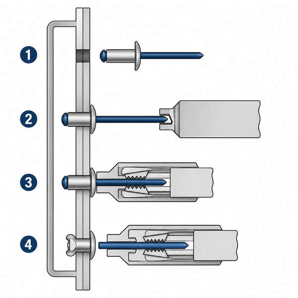 Rebite Pop 212 Alumínio 2,4 x 12 mm - Kit com 100 Unidades | Alta Resistência