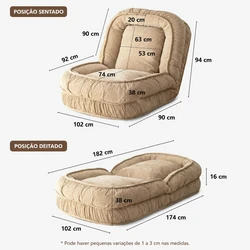 Sofá-Cama Dobrável Reclinável Premium