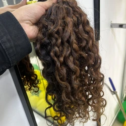 Cabelo Cacho Caipira Iluminado Escuro Fios de 55 cm (100g)