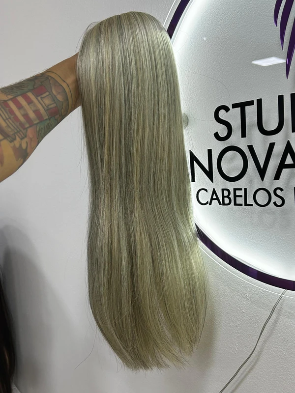 Cabelo Vietnamita Loiro Mesclado 55cm - 100gr