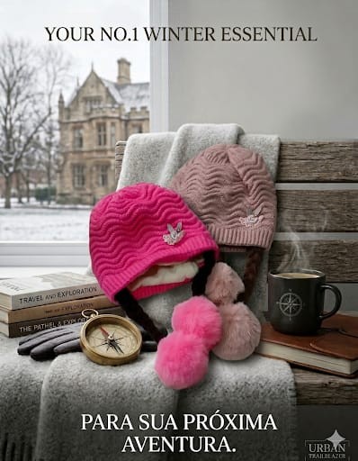 TOUCA FORRADA ROSA INFANTIL