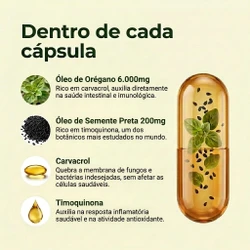 RevitaBio® — Óleo de Orégano 6.000mg + Semente Negra | Desincha, Fortalece a Imunidade e Restaura o Intestino