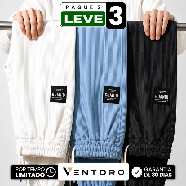 [Leve 3, Pague Só 2!] Calça Ares Térmica Masculina em Veludo Cotelê e Forro Peluciado de Isolamento e Modelagem Jogger