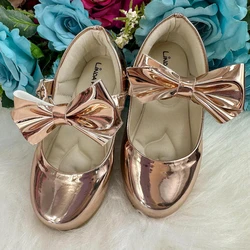 Sapatilha Flor Di Mila Laço - Rose Gold Metalizado