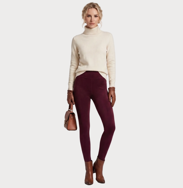 Calça Legging Feminina Peluciada Térmica Cintura Alta – Forro Grosso Inverno