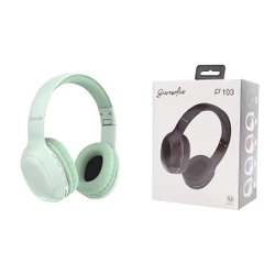  Fone de ouvido sem fio p103 com iluminação, redução de ruído, estéreo, fones de ouvido para computador, jogos, escritório,