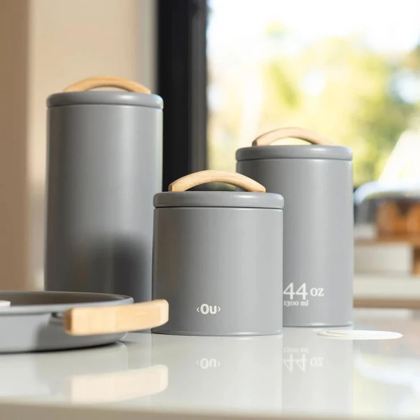 Pote mantimentos em Metal Ou 1,3L Linha Sense