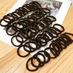 50/100 peças de faixas de cabelo pretas e brancas, faixas de cabelo femininas, faixas de cabelo de borracha de alta elasticidade, faixas de cabelo
