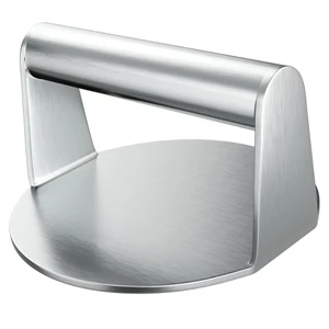 Aço inoxidável Hamburger Meat Press, hambúrguer quadrado circular, placa antiaderente, ferramenta de cozinha, 430