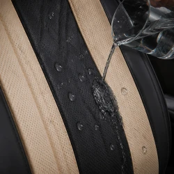 Kit Completo de Capas para Banco de Carro Avalon em Couro Legítimo Universal 5 Lugares Com Airbag + Tapetes e Capa de Volante