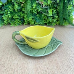 Xícara de Chá com Pires Lemon Garden 250ml