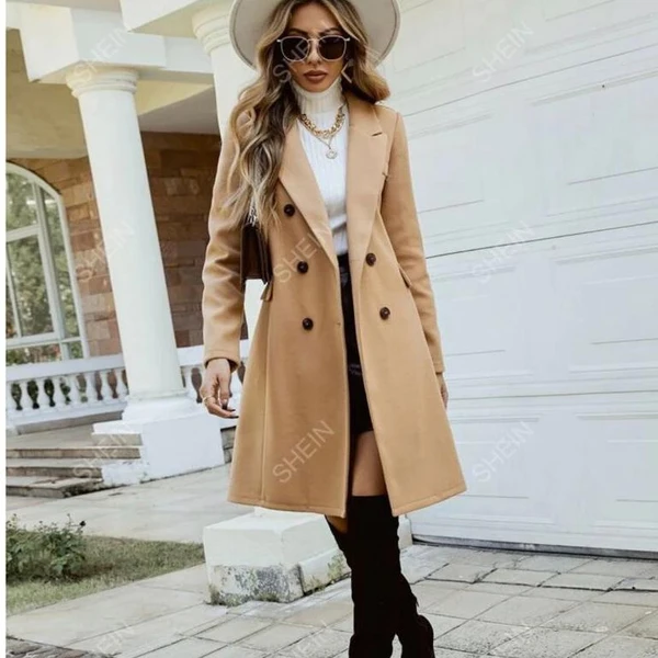 Sobretudo Feminino Elegante 