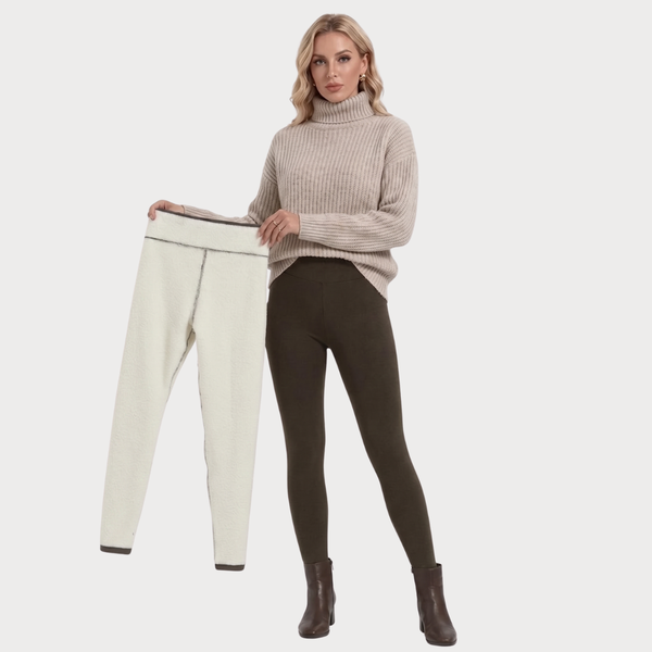 Calça Legging Feminina Peluciada Térmica Cintura Alta – Forro Grosso Inverno