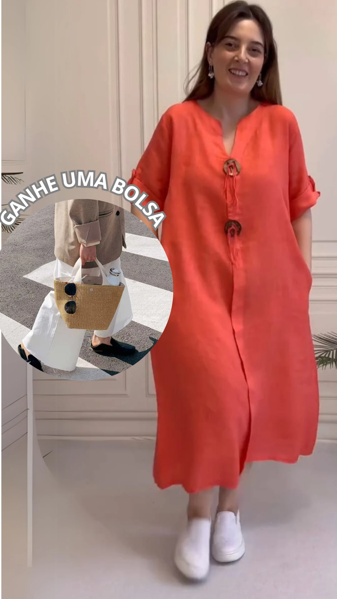 Vestido Marina - (COMPRE 1 E LEVE 2 ) + Bolsa (PRESENTE) — foto 1