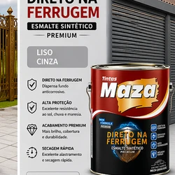 Tinta esmalte direto na ferrugem Maza 3,6L