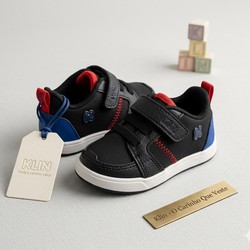 166164 SAPATO TÊNIS INFANTIL BABY FLYER KLIN PRETO/ROYAL