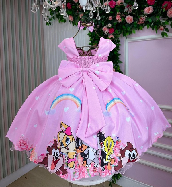 Vestido Temático - Baby Looney Tunes 