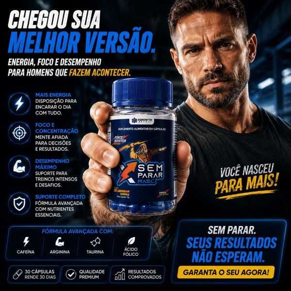  TESTOTERONA NATURAL MASCULINO C/30 CÁPSULAS Libido+Tesão