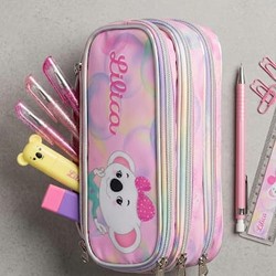 ESTOJO TRIPLO ESCOLAR  LILICA RIPILICA BUBBLES ROSA PACIFIC 971AA15 