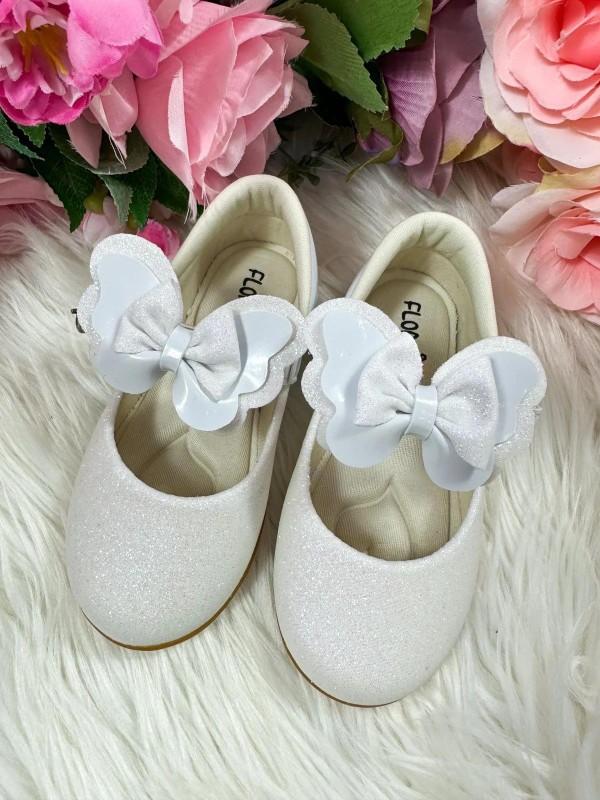 Sapatilha Flor Di MIla - Branca Com Glitter