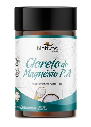 Cloreto de Magnésio P.A 60 caps - Nativos