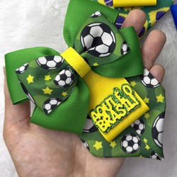 Gravata Aqui é o Brasil- Copa - 3 unid 