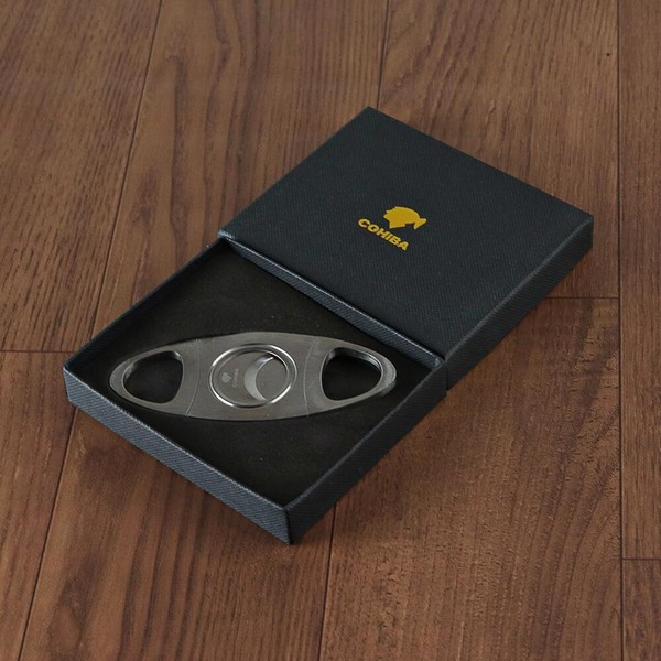 Cortador de Charutos Cohiba de Metal Eliptic - Prata