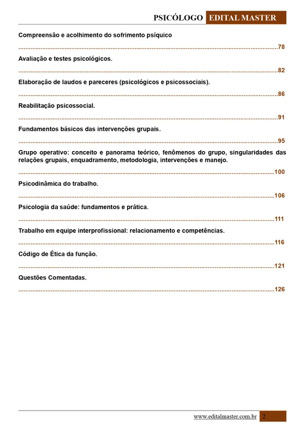 Psicólogo - Ministério da Saúde