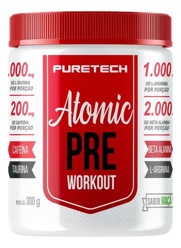 ATOMIC MAÇA VERDE - PRÉ TREINO - 300G - PURETECH