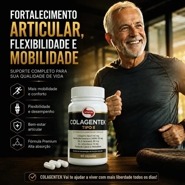 Colagentek - Kit com 2 Frascos de 60 Cápsulas + Frete Grátis