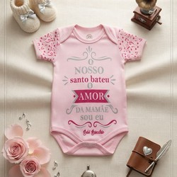BOBY NOSSO SANTO BATEU ROSA BEBE BRINCALHÃO