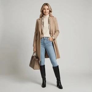 Calça Jeans Feminina com Elastano Peluciada Forglows + Meia Térmica