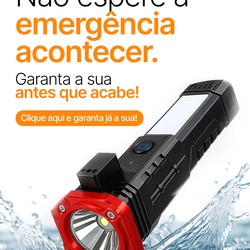Lanterna Tática Indestrutível 4 em 1 - Ultra Potência