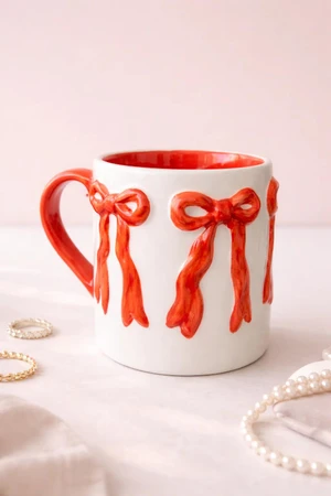 Caneca Laço Amour em Cerâmica - 300ml