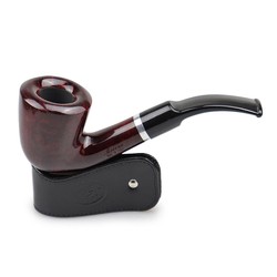 Porta 1 Cachimbo em Couro Europel - Preto
