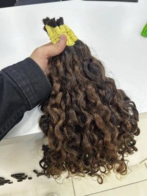Cabelo Cacho Caipira Iluminado Fios de 55 cm (100g) 