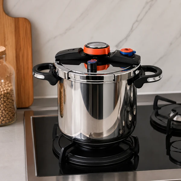 [Leve 2, Pague só 1] Panela de Pressão Turbo de Aço Inoxidável + Brinde: Kit Utensílios