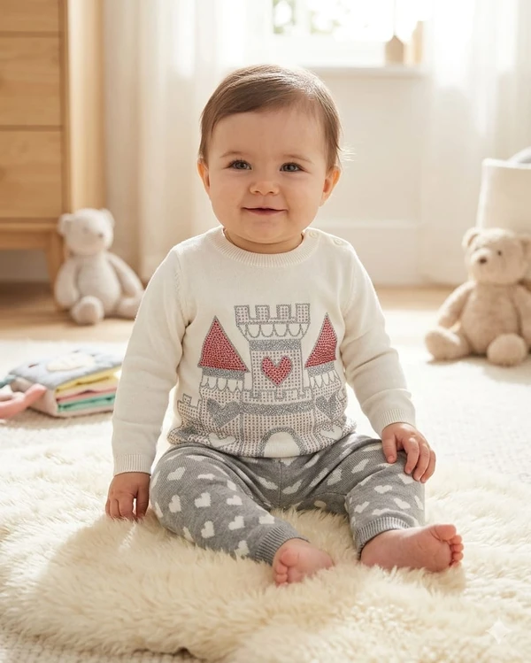 CONJUNTO BEBE TRICOT CASTELO PMINI PITUCHINHUS 21400