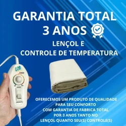 Lençol Térmico Luxo 100% Algodão com Controle de Temperatura