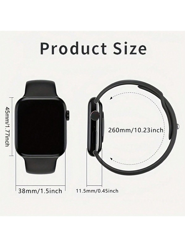 Relógio Inteligente de Silicone Unissex, com Suporte para Chamadas de Telefone, Podômetro, Contagem de Calorias, Alarme, Lembretes de Chamada/Mensagem, Tela Sensível ao Toque Full 2,01, Compatível com Android e iOS, Presente d