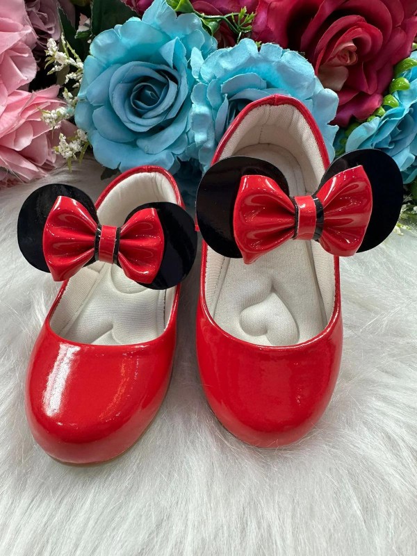 Sapatilha Flor Di Mila - Minnie Vermelho