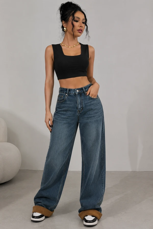 Calça Jeans Forrada com Lã