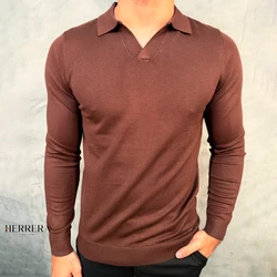 [COMPRE 1 E LEVE 2] Polo Masculina em Tricot Premium – Leve e Respirável com Gola V