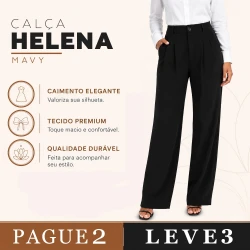 [LEVE 3 PAGUE 2] Calça Feminina Helena em Seda Gelo e Elastano (Elegante, confortável e irresistível!)
