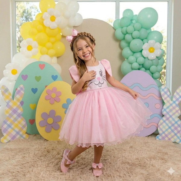 Vestido Temático Luxo - Coelhinho 
