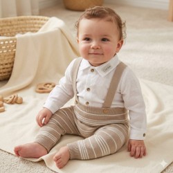 CONJUNTO BABY 15393 BEGE AMO PARAISO