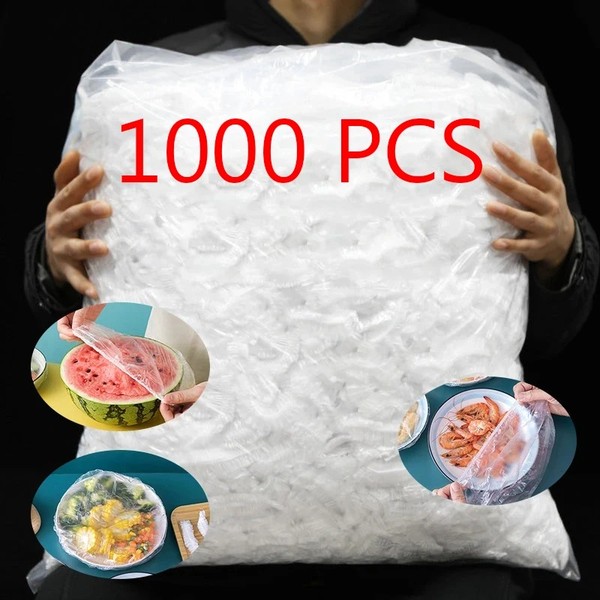 Capa descartável para alimentos, envoltório saran, capa intestinal de qualidade alimentar, saco plástico para manter fresco, acessórios de armazenamento de cozinha