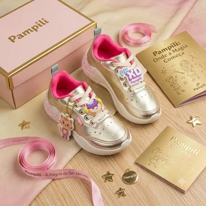 TENIS PAMPILI PK XD NALU DOURADO SINT INFANTIL - 658033