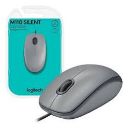 Mouse Conexao USB Logitech Silent Cinza - M110